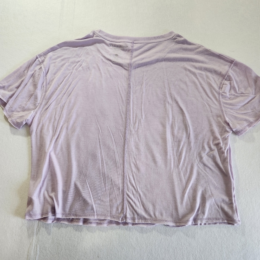 Hello Kitty & Friends Womens Lilac Cropped Graphic  Tee Size Large - Picture 8 of 8